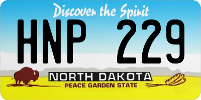 ND license plate HNP229