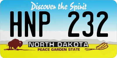 ND license plate HNP232