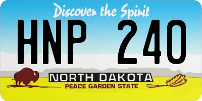 ND license plate HNP240
