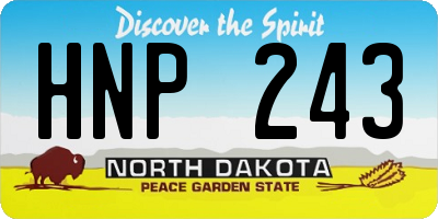 ND license plate HNP243