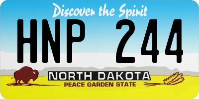 ND license plate HNP244