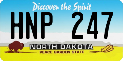 ND license plate HNP247