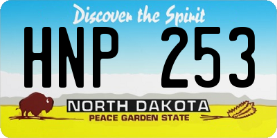 ND license plate HNP253
