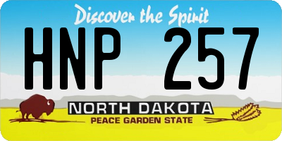 ND license plate HNP257