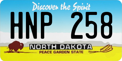 ND license plate HNP258