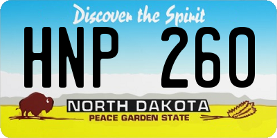 ND license plate HNP260