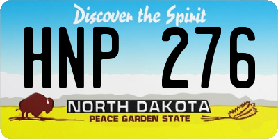 ND license plate HNP276