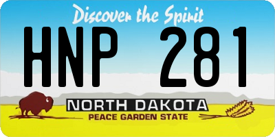 ND license plate HNP281