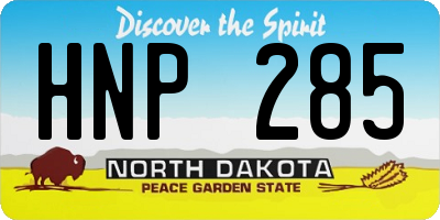 ND license plate HNP285