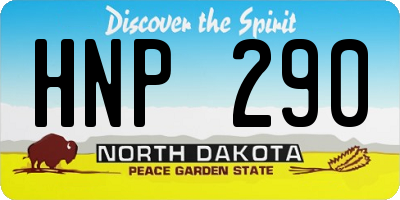 ND license plate HNP290