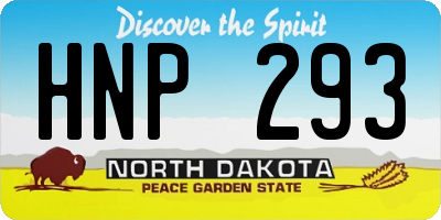 ND license plate HNP293