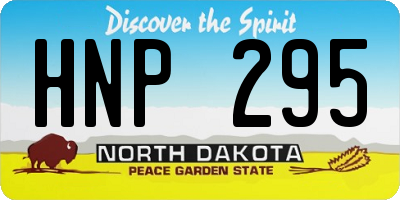 ND license plate HNP295