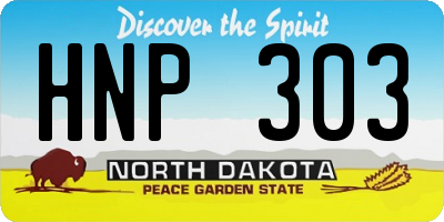 ND license plate HNP303