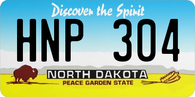 ND license plate HNP304
