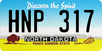 ND license plate HNP317