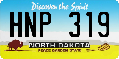 ND license plate HNP319