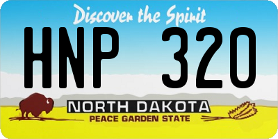 ND license plate HNP320