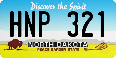 ND license plate HNP321