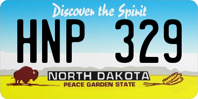ND license plate HNP329