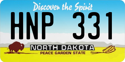 ND license plate HNP331