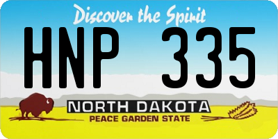 ND license plate HNP335
