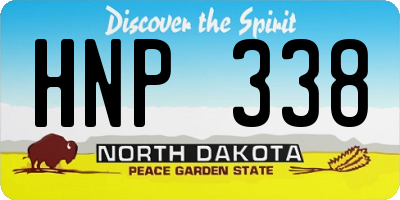 ND license plate HNP338