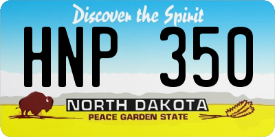 ND license plate HNP350