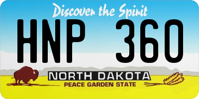 ND license plate HNP360