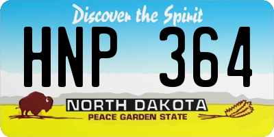 ND license plate HNP364