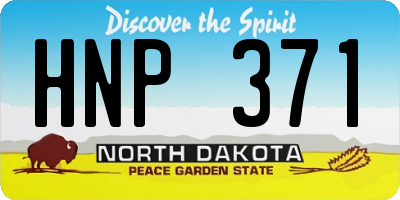 ND license plate HNP371