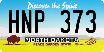 ND license plate HNP373