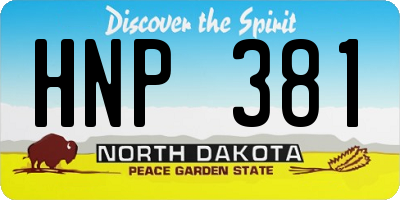 ND license plate HNP381