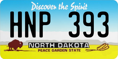 ND license plate HNP393