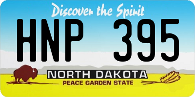 ND license plate HNP395