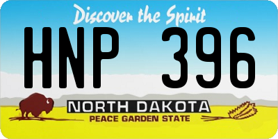 ND license plate HNP396