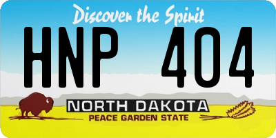 ND license plate HNP404
