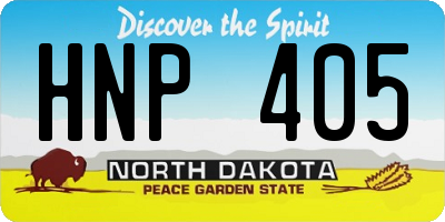 ND license plate HNP405