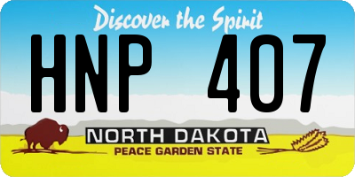ND license plate HNP407