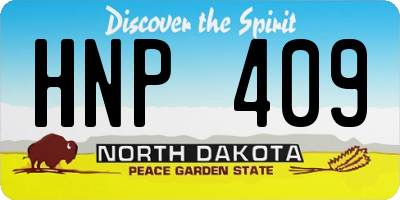 ND license plate HNP409