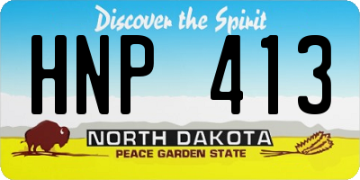 ND license plate HNP413