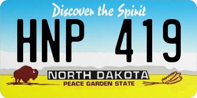 ND license plate HNP419