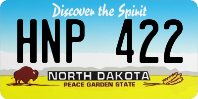 ND license plate HNP422