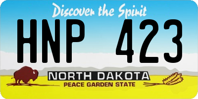 ND license plate HNP423