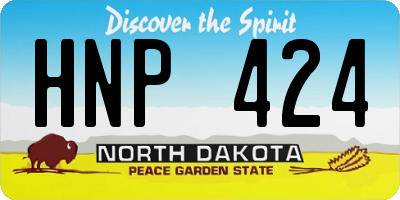 ND license plate HNP424