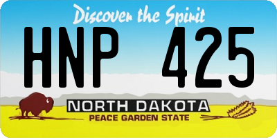 ND license plate HNP425
