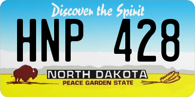 ND license plate HNP428