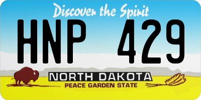 ND license plate HNP429