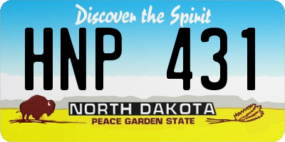 ND license plate HNP431