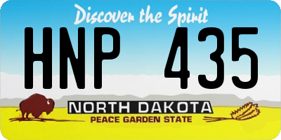 ND license plate HNP435