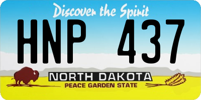 ND license plate HNP437